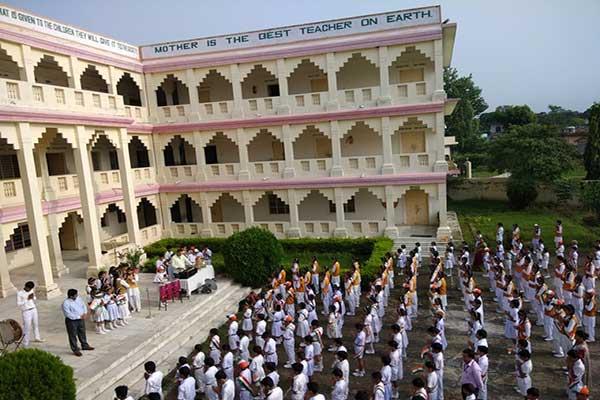 MVM Kotdwar Students And Teachers during prayer.